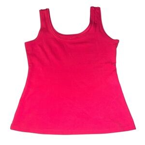 EUC Lilly Pulitzer Knit Scoopneck🩷Hot Pink Tank X-Small Bodycon Wardrobe Staple